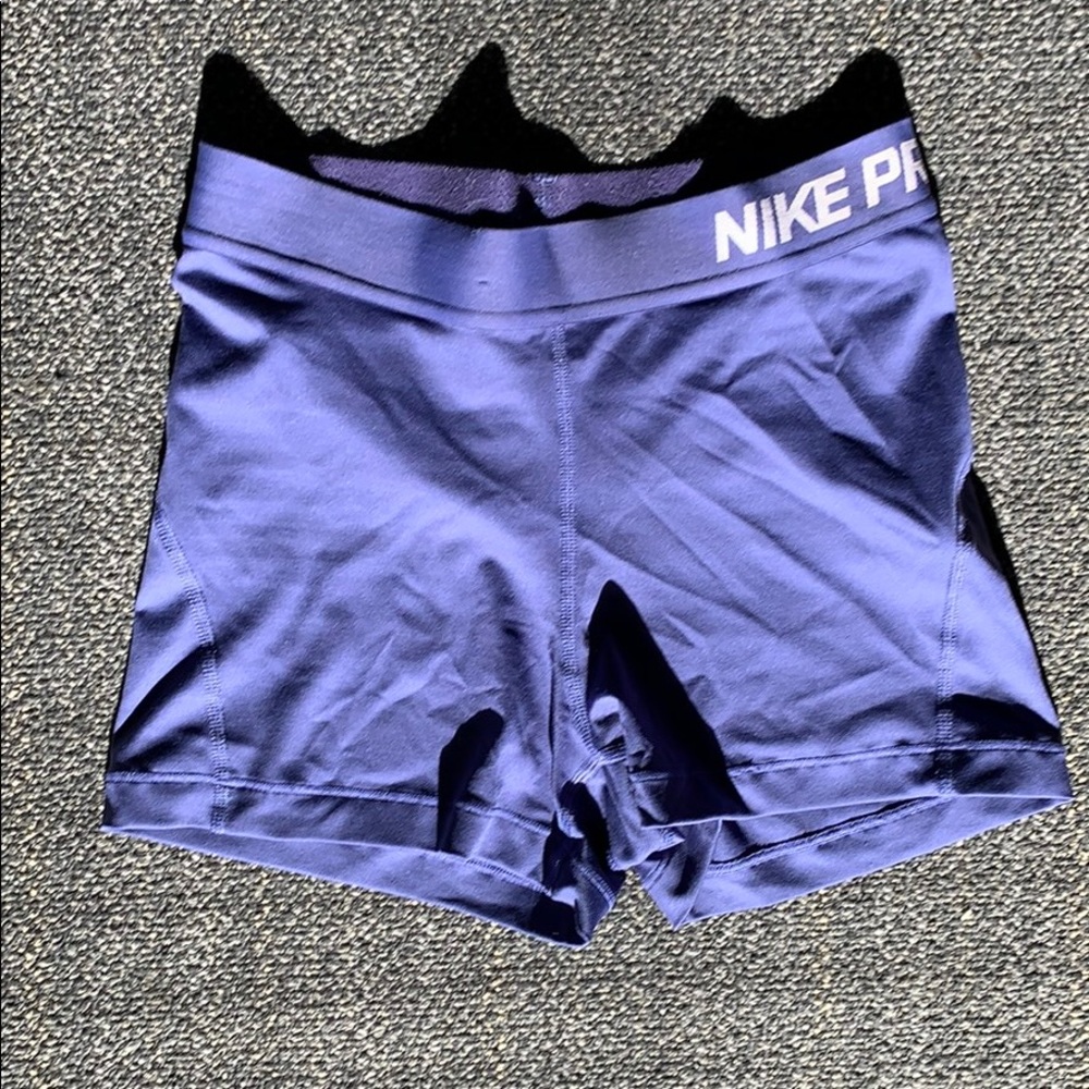 Nike- silver blue - spandex shorts!